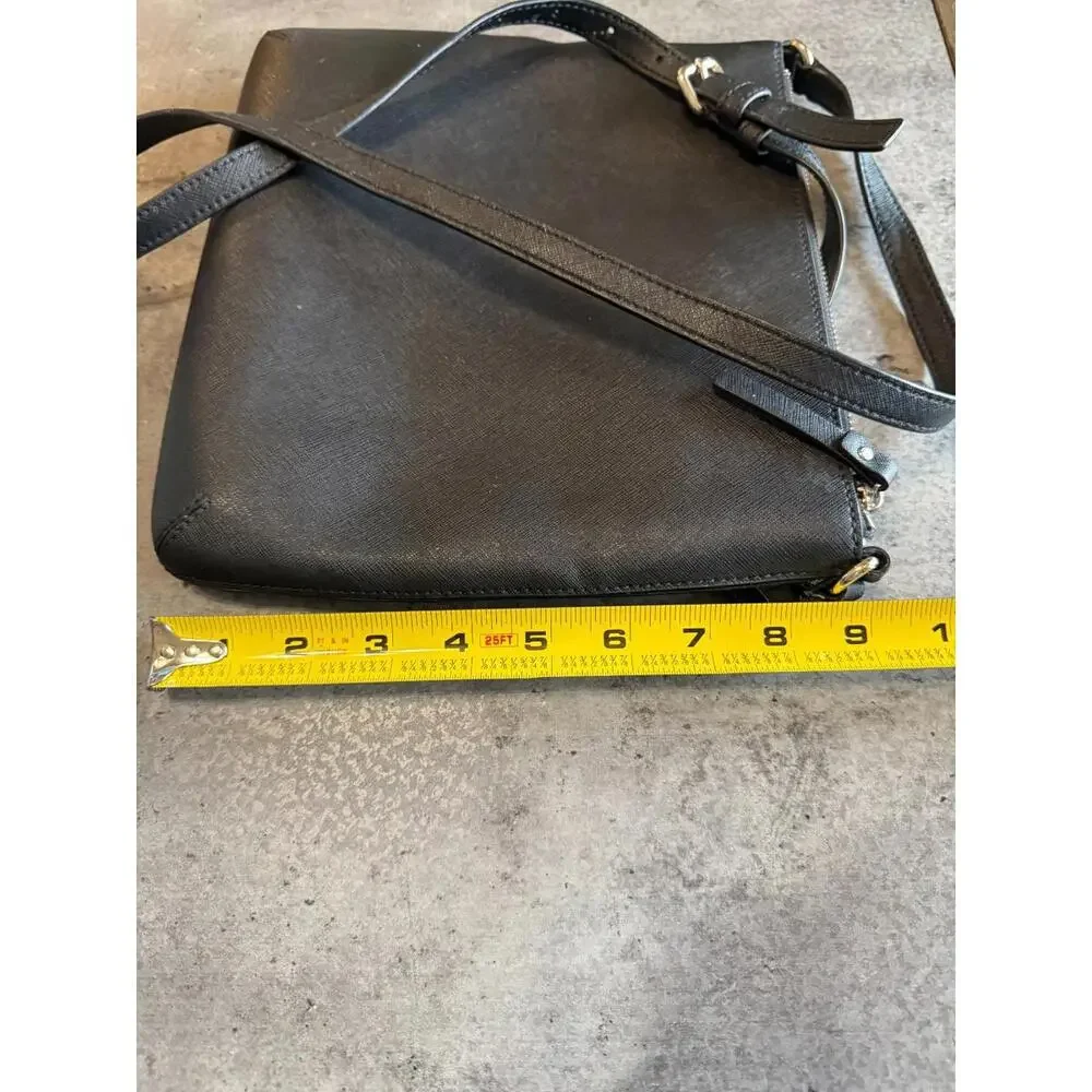 Kate Spade Laurel Way Rima Crossbody Bag‎ Black Saffiano Leather Messenger Bag